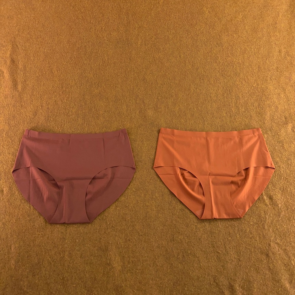 Kalapa Women Medium Multi-Color Seamless High Waist Brief Panty 2 Pack New
